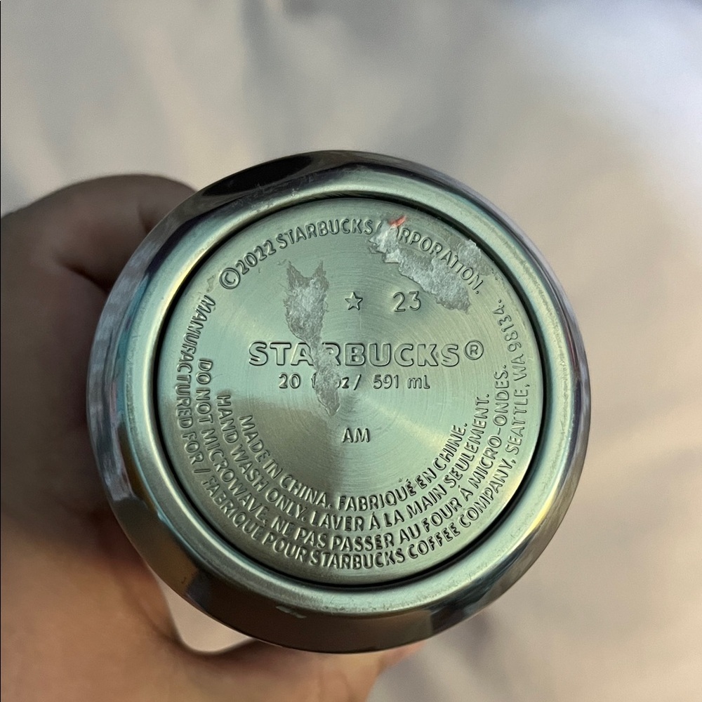 Starbucks Gradient Winter Blue 20 oz Water Bottle - Picture 5 of 7